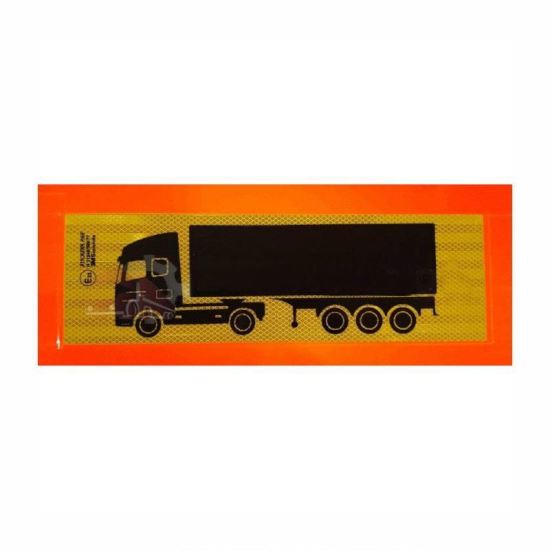 Placa reflectorizanta vehicul lung, 565x200mm, camion cu semiremorca, P.3M.214 Stickers Par