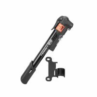Pompa bicicleta cu manometru, 25x5cm, aluminiu, 8bar, cu suport de prindere, Hand Pump Pro, 216.42 Heyner