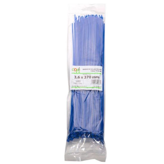 Set 100 coliere plastic 370x3.6mm, albastre, 300017A Damesa