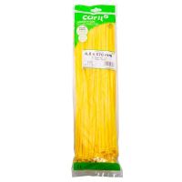 Set 100 coliere plastic 370x4.8mm, galbene, 300027Y Damesa