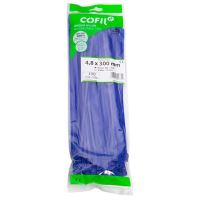 Set 100 coliere plastic 300x4.8mm, albastre, 300026A Damesa