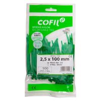 Set 100 coliere plastic 100x2.5mm, verzi, 30003V Damesa