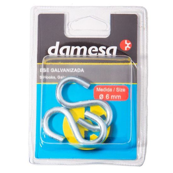 Set 2 carlige tip S, fi6, galvanizate, pentru cablu fi7, B9528652 damesa