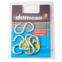 Set 4 carlige tip S, fi5, galvanizate, pentru cablu fi5.5, B9528644 damesa