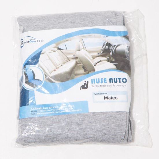 Set huse auto, 2 scaune, fata - maieu, gri, DLZ02, Dealiz