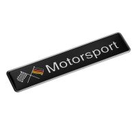 Ornament emblema neagra cu 2 steaguri, adeziv, Motorsport, LV001-2