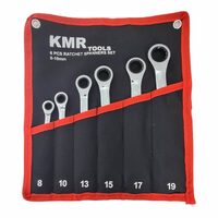 Set 6 chei fixe combinat cu chei inelare cu clichet, 8-19mm, RT2000