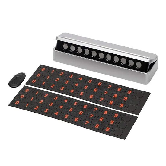 Suport afisaj numar telefon retractabil pentru parcare temporara
