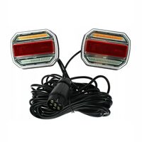 Kit 2 lampi remorca, cu LED, semnalizare dinamica, magnet si cablu 7.5m, fisa 7 pini, KT TT.12019