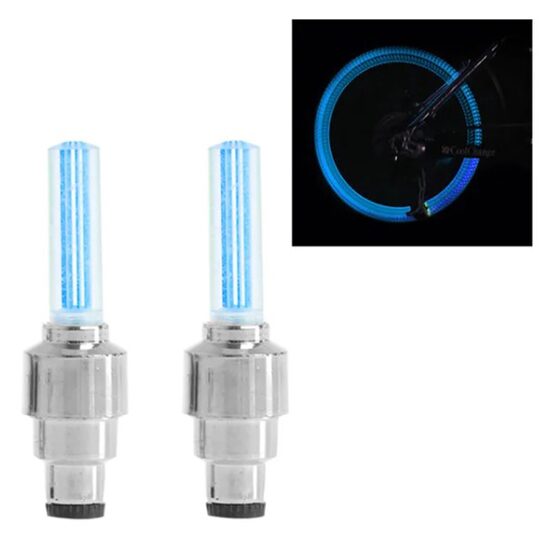 Ornament capacele valva cu LED albastru, auto, moto, velo, set 2 bucati, QMZ-03-blu