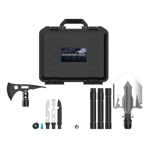 Lopata multifunctionala (topor, tarnacop, ciocan, cutit, furculita, busola) CRG-TD14-F4