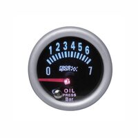 Ceas indicator presiune ulei, cu bec, fi52mm, 12V, cu senzor presiune, BLCK524 RaceSport