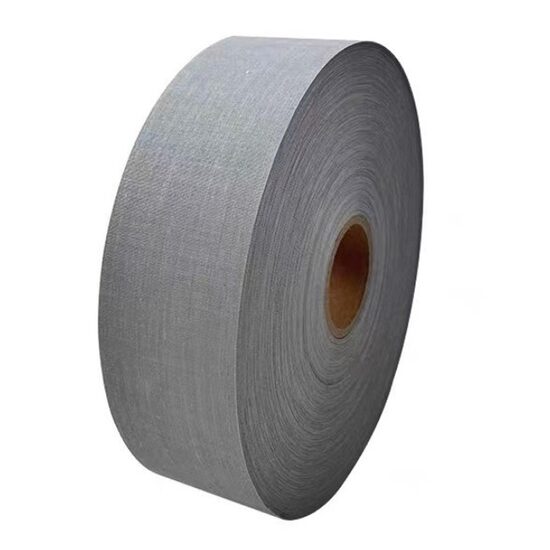 Rola banda reflectorizanta, alba, pentru cusut pe textile, 5cmx100m,i, 081123-4