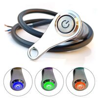 Intrerupator buton inox, cu suport cu gaura HL013A