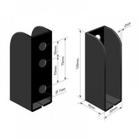 Suport stalp scandura traversa, prindere cu suruburi, 48x30x110mm, KDB50x110 Solus