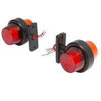Lampa gabarit cu brat 105 (fi60), Old School, 18 LED-uri Neon, galben-rosu, FR 0118 Formplas