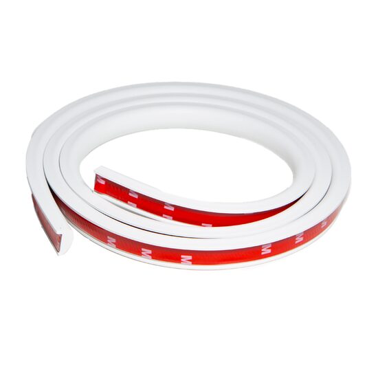 Cheder ornament protectie aripa, 19mm, oblic, alb, set 4 bucati x 1.5m, LH15-a