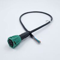 Mufa conector lampa, fisa baionet 6 pini, cu cablu 1m, verde, WTYBayonet P, 6Pin M10, Fristom