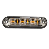 Proiector stroboscopic, 103x26, 12-24V, 6 LED-uri, cu 2 garnituri, monatare pe bullbar sau suprafata plana, flash dublu, FT-205 ECO Fristom