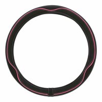 Husa volan 37-39cm, imitatie piele, neagra cu cusatura roz, CENTAURO, 2505CPK SwissDrive 