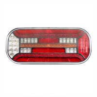 Lampa spate 302x130, LED, 6 functii ,cu triunghi, ceata si mers inapoi, dreapta, FT-610 P LED DI BAJONET 6PIN Fristom