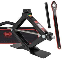 Cric foarfeca, 1500kg, 10-38cm, cu cheie clichet si tubulara 17mm, husa depozitare, Sedan, OEM, pentru multe modele BMW, MINI, Opel, Black Edition 347.35 Heyner