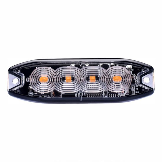 Proiector stroboscopic 4 LED-uri, 12-24V, 12W, galben, 98x31, Slim LW0037-2 TruckLed