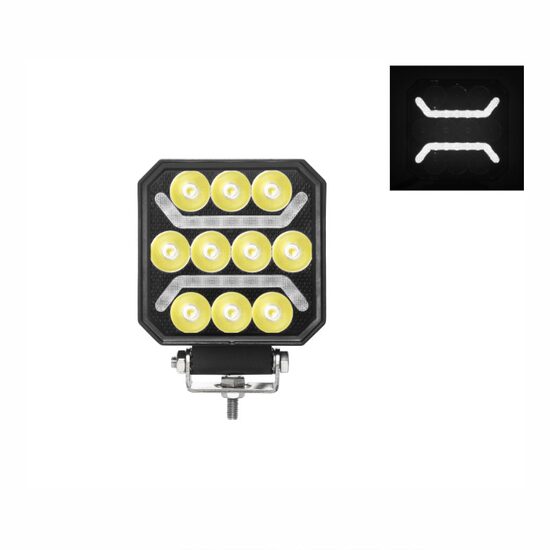 Proiector lucru 101x101, LED, cu pozitie alba tip STRIPE, combo, 15W, 12-24V, 1500m, L0184 TruckLed