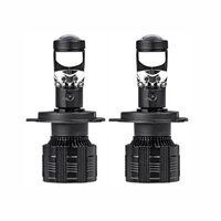 Set 2 becuri H4, LED, 9-36V, 60W, 3800lm, 6000K, Canbus, cu lupa, 03667 Amio