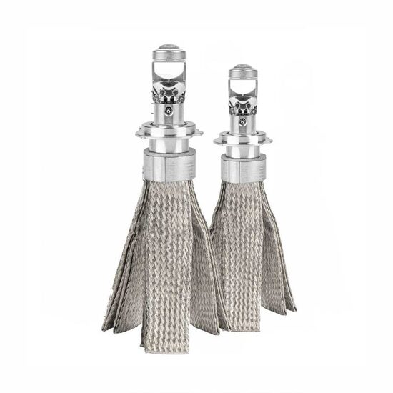Set 2 becuri H7, LED, 12-24V, 40W, 2600lm, 6000K, Canbus, cu lupa, Flexi 03660 Amio