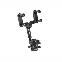 Suport telefon cu brat articulat telescopic, prindere la oglinda retrovizoare, rotativ, 63184 Carmotion
