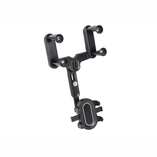 Suport telefon cu brat articulat telescopic, prindere la oglinda retrovizoare, rotativ, 63184 Carmotion