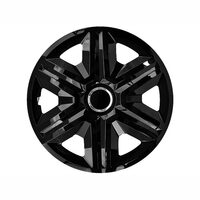 Set 4 capace roti 16 inch, negru lacuit cu inel, KC63115 Carmotion