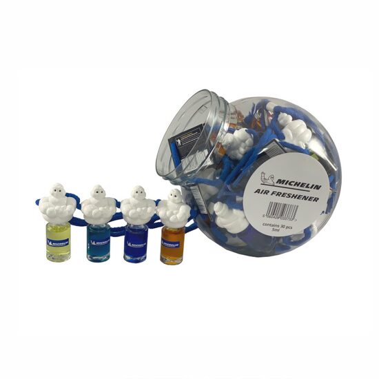 Odorizant sticluta cu snur, 4 arome, 30 bucati/borcan, Bib Mini, 51179 Michelin