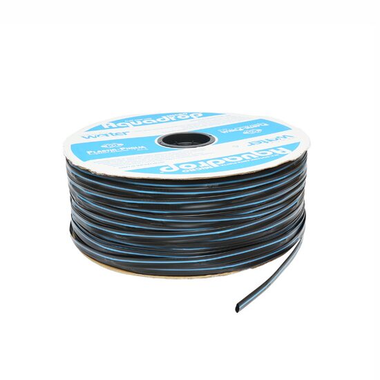 Banda picurare fi16mm, cu picurator plat scurt, grosimea peretelui 6mil-0.15mm, distanta intre picuratori 30cm, debit 2.1L pe ora, rola 3000m, AquaDrop, LW26 Plastic-Puglia 