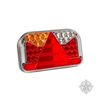 Lampa spate 240x140, 6 functii, cu triunghi, ceata si mers inapoi, LED, stanga, mufa 6 pini, FT-170 L NT LED Bajonet 6PIN Fristom