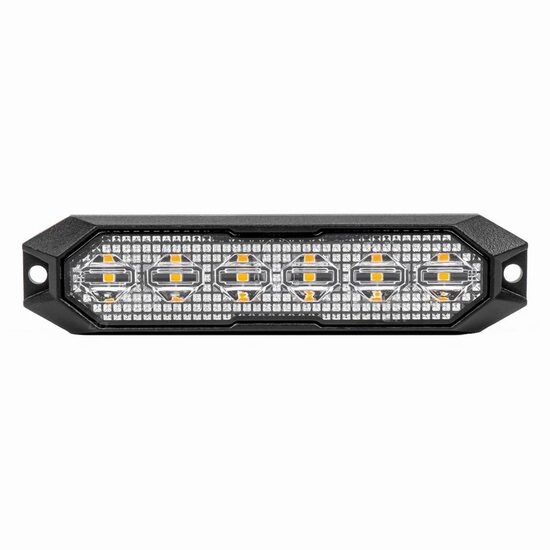 Proiector stroboscopic 6 LED-uri, 12-24V, 18W, galben, 129x30, Slim 03930 Amio