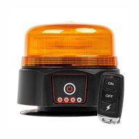 Girofar wireless 12V-24V, h110, Led, cu acumulator reincarcabil USB, cu telecomanda, prindere cu magnet si ventuza, 03932 Amio
