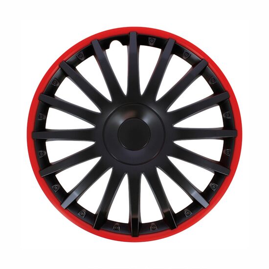 Set 4 capace roti 16inch, negre cu dunga rosie, Florida, VNJ4216 SwissDrive