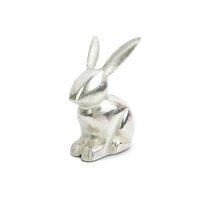 Decoratiune de paste, iepure din aluminiu, 16X10cm, Inside Decor 57916