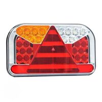 Lampa spate 240x140, LED, 5 functii, cu triunghi si iluminare numar, cu mufa, stanga, FT-170 L TB SPK Bajonet 5pin Fristom