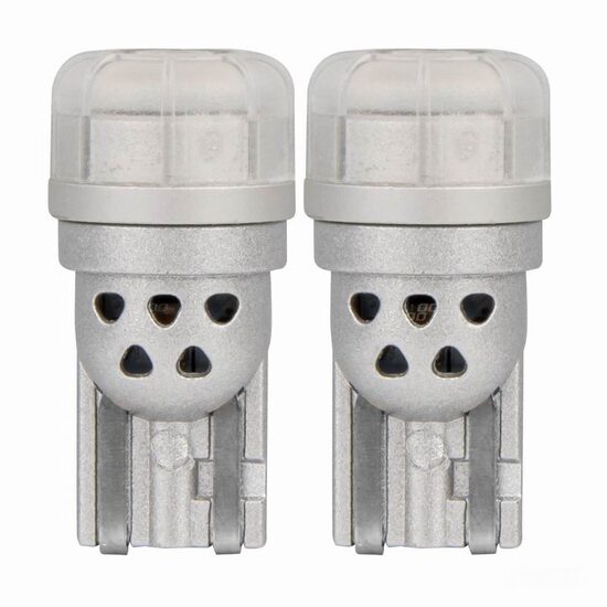Set 2 becuri aluminiu T10, 3 LED-uri SMD3020, 12-24V, W5W, alb, 360° Pure Light Series, 03725 Amio 
