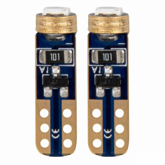 Set 2 becuri T5, 1 LED, SMD3030 12V 0.5W, W1W, verde, High Power, 03729 Amio