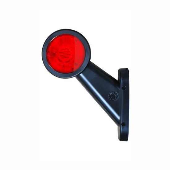 Lampa gabarit brat 108mm, oblic 45°, LED, 12-24V, alb-rosie, stanga W21.7W 501BCL Was 