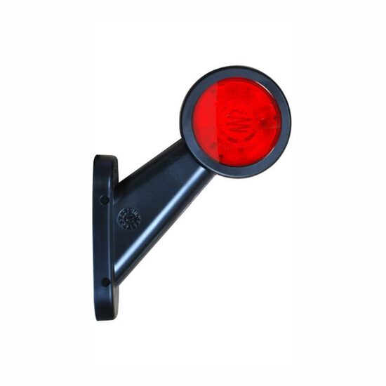 Lampa gabarit brat 108mm, oblic 45°, LED, 12-24V, alb-rosie, dreapta W21.7W 501BCP Was 