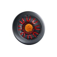 Lampa stop fi152, 3 functii, LED, 12-36V, hamburger, cablu 1m, stanga-dreapta, incastrabila, cu inel negru, FT-313 LED BLACK