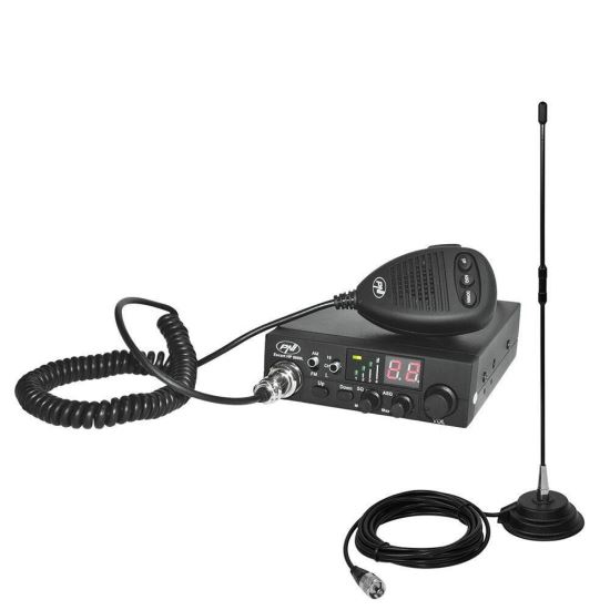 Pachet statie radio PNI ESCORT HP8000L ASQ cu antena PNI eXTRA40 cu magnet
