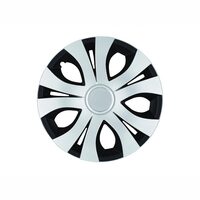 Set 4 capace roti 16inch, Top II cu inel, argintiu cu negru, Jestic