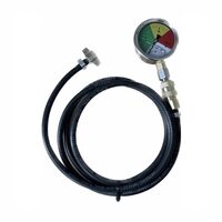 Manometru cu glicerina 25bar, pentru erbicidator, cu furtun de 2m cu mufa fluture, PPM063