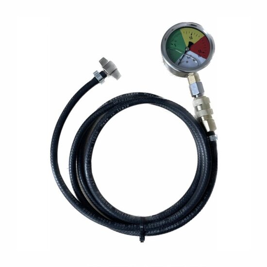 Manometru cu glicerina 25bar, pentru erbicidator, cu furtun de 2m cu mufa fluture, PPM063